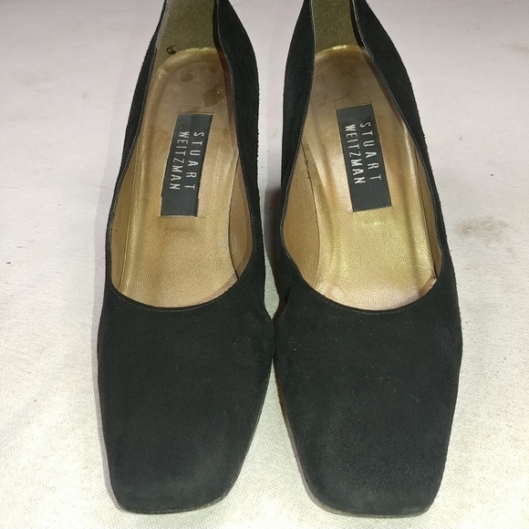 Women’s Stuart Weitzman Black Suede Mirrored Cylin - Picture 2 of 7